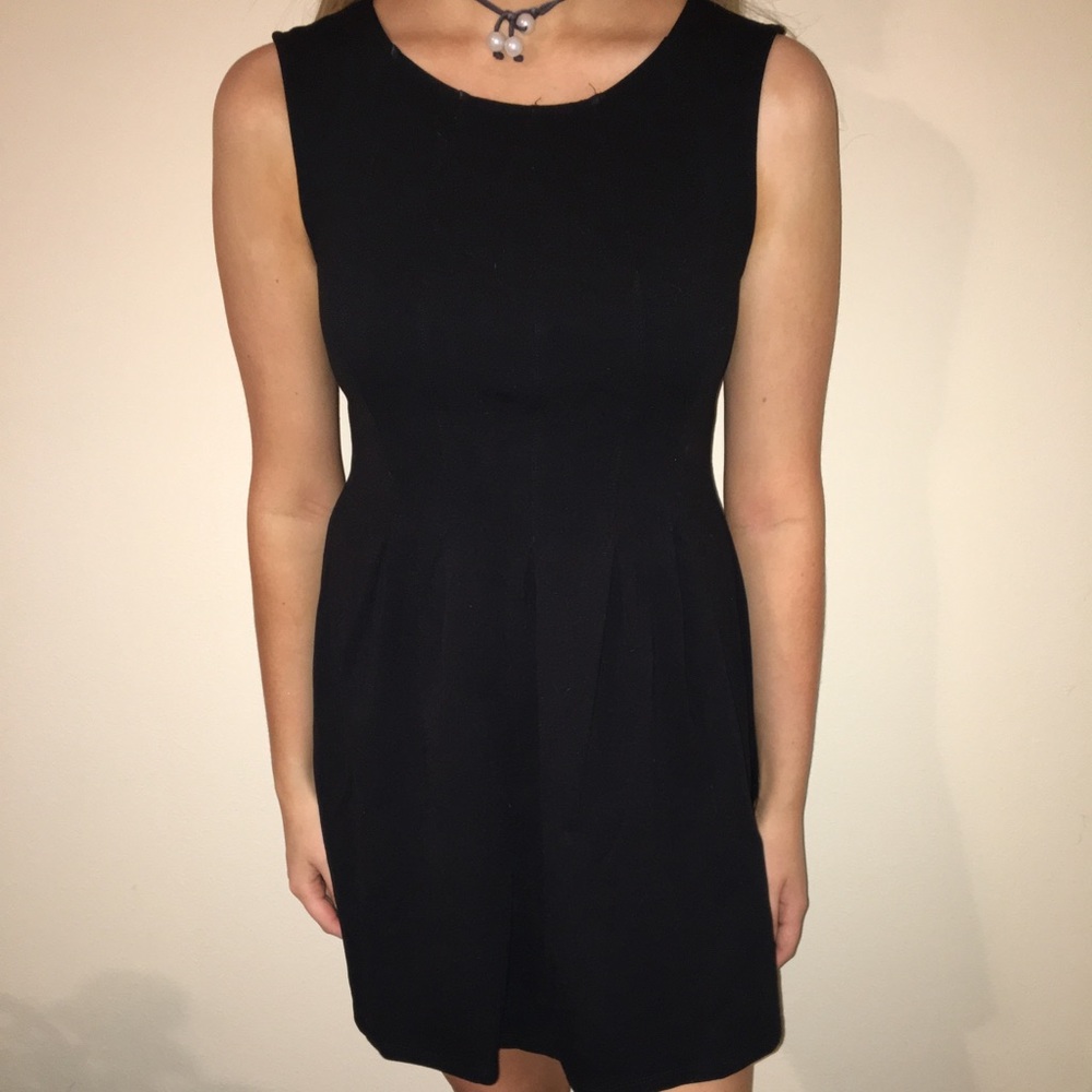 Black Pleated Dress